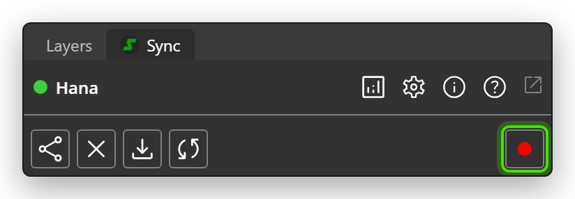 The Live preview broadcasting button